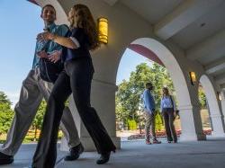 Business students on Montclair State's campus