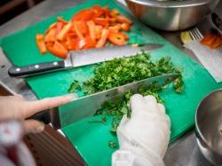 Chopping vegetables